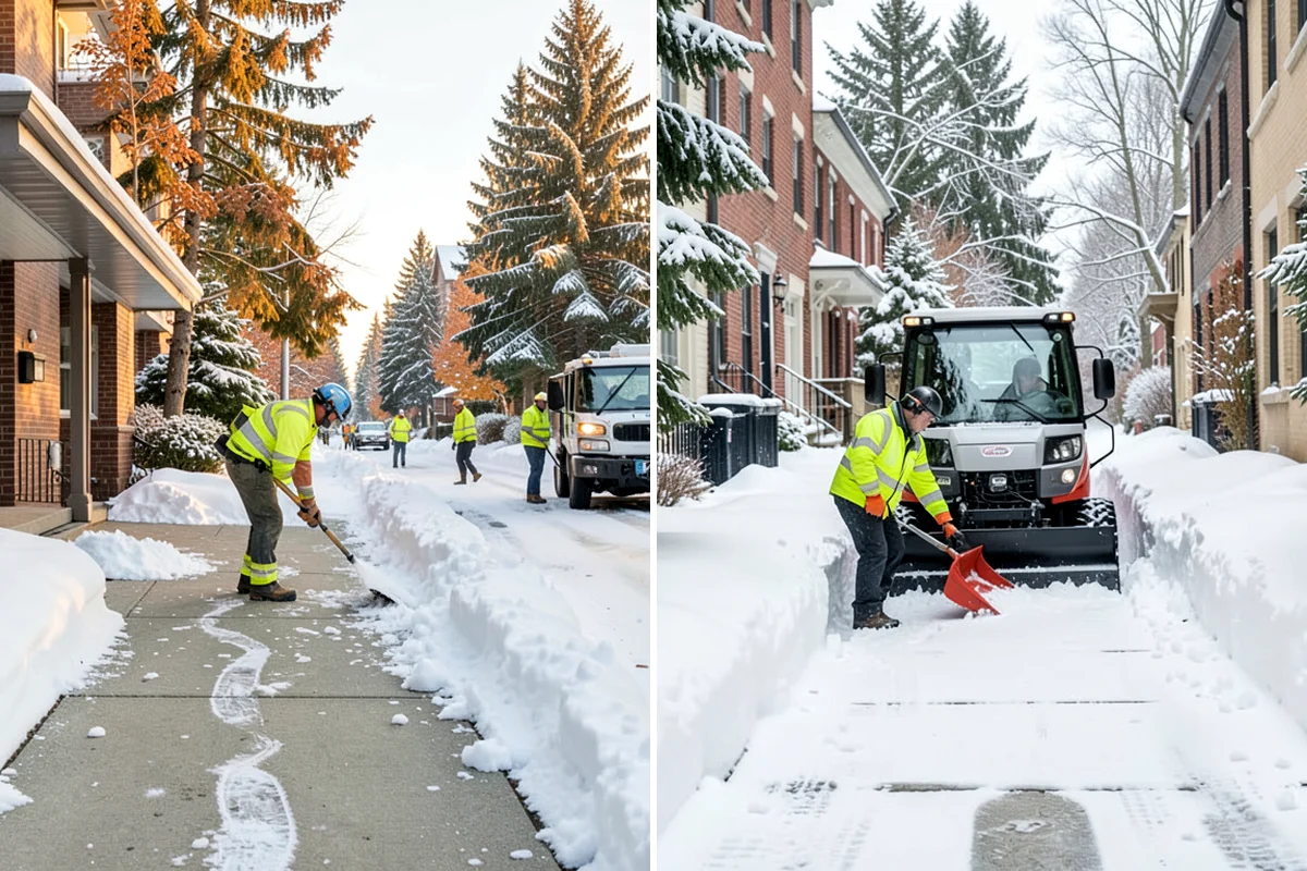 Senior Living Community Parking Lot Snow Removal in Pacific, King County, WA - Identify ambulance routes, ADA spaces, and covered entries with staff