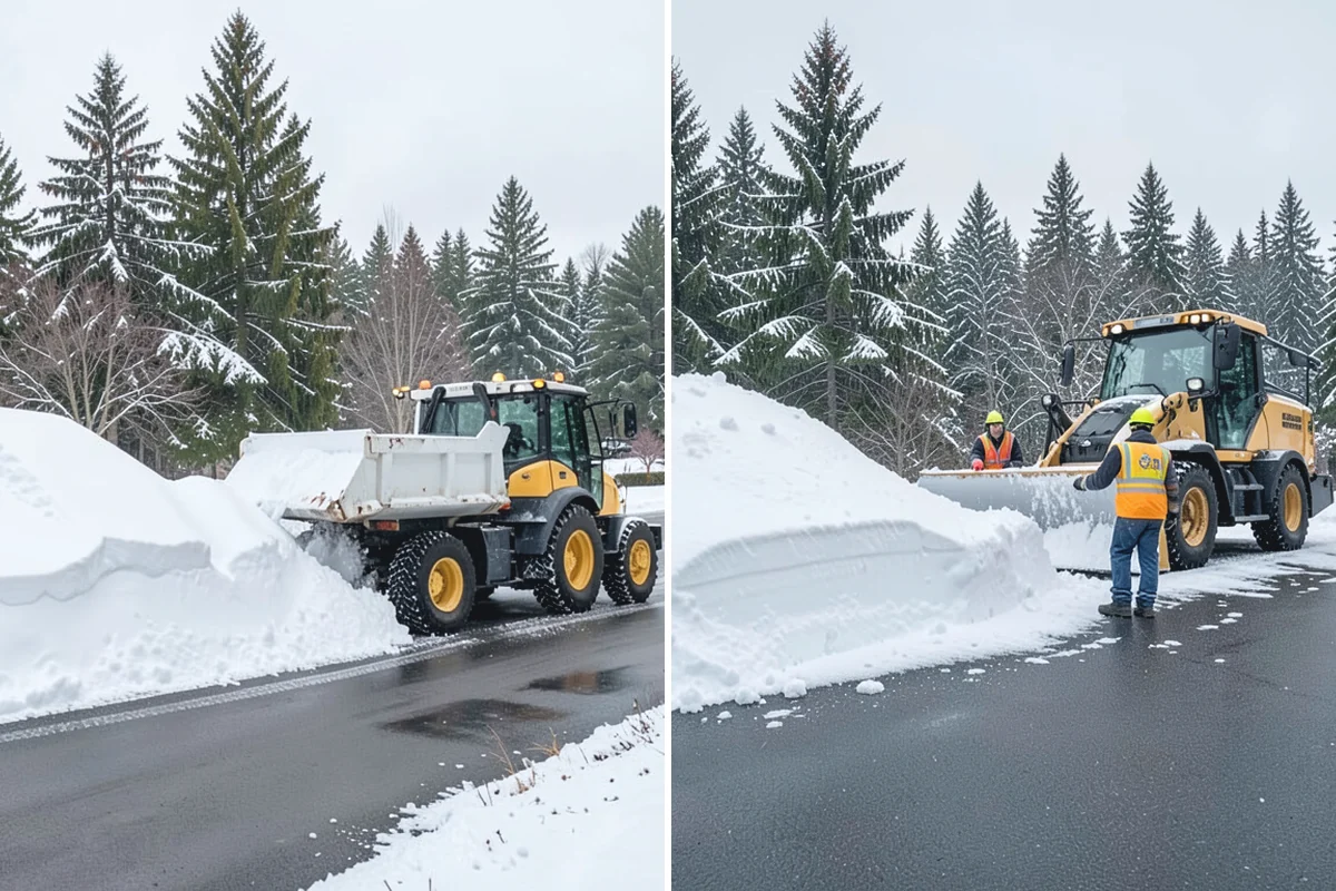 Senior Living Community Parking Lot Snow Removal in Renton, King County, WA - Identify ambulance routes, ADA spaces, and covered entries with staff
