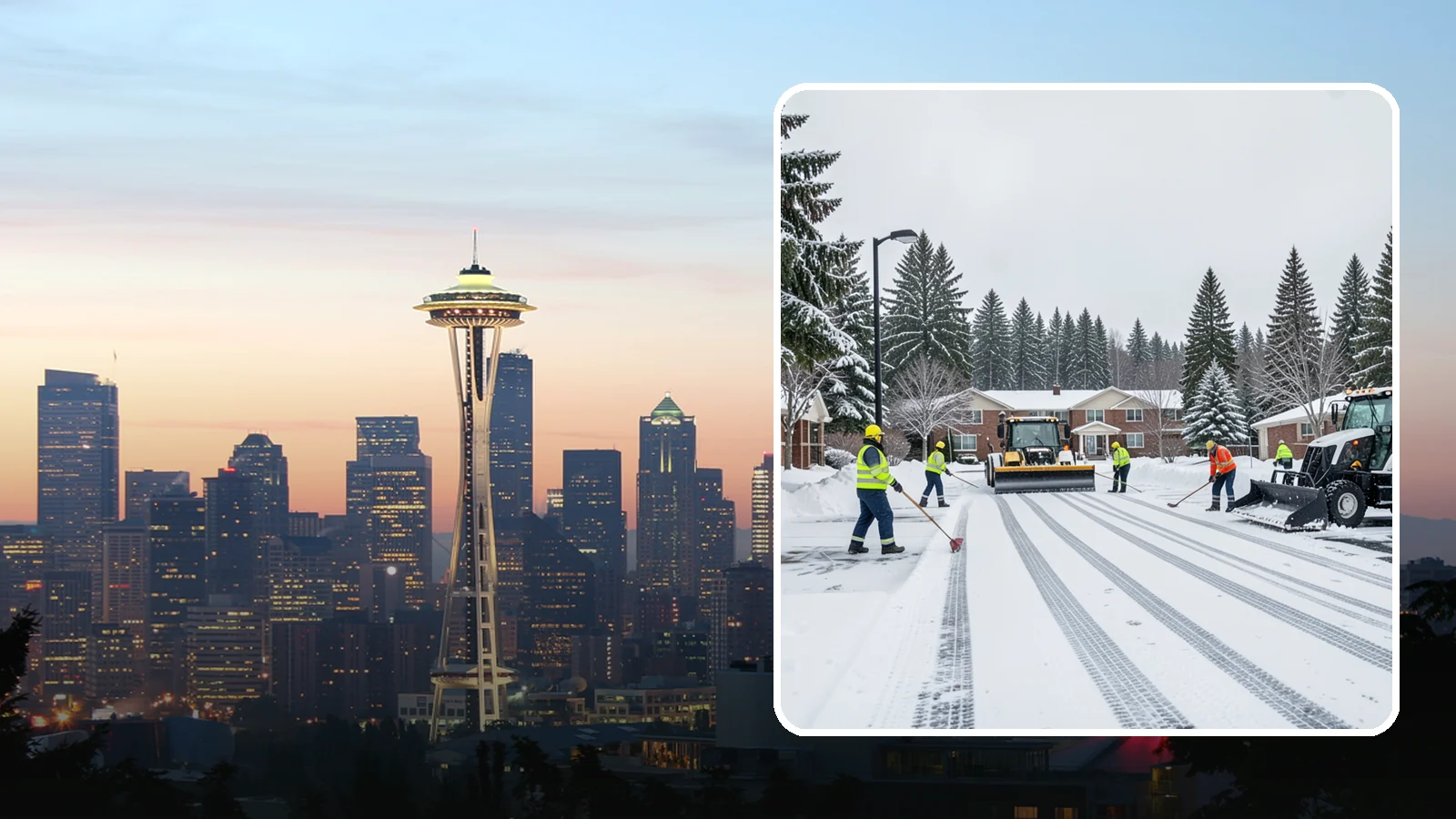 Senior Living Community Parking Lot Snow Removal in Seattle, King County, WA - We clear senior living lots with extra care for residents, visitors, and ambulances during Western Washington winters.