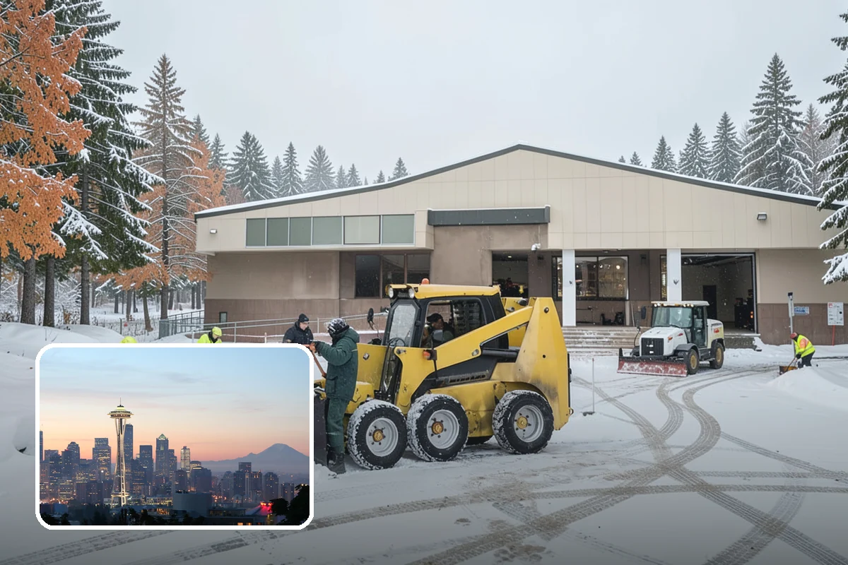 Senior Living Community Parking Lot Snow Removal in Seattle, King County, WA - Residents and visitors cross cleared, deiced surfaces to reduce falls