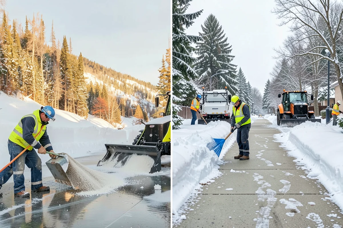Senior Living Community Parking Lot Snow Removal in Shoreline, King County, WA - Identify ambulance routes, ADA spaces, and covered entries with staff