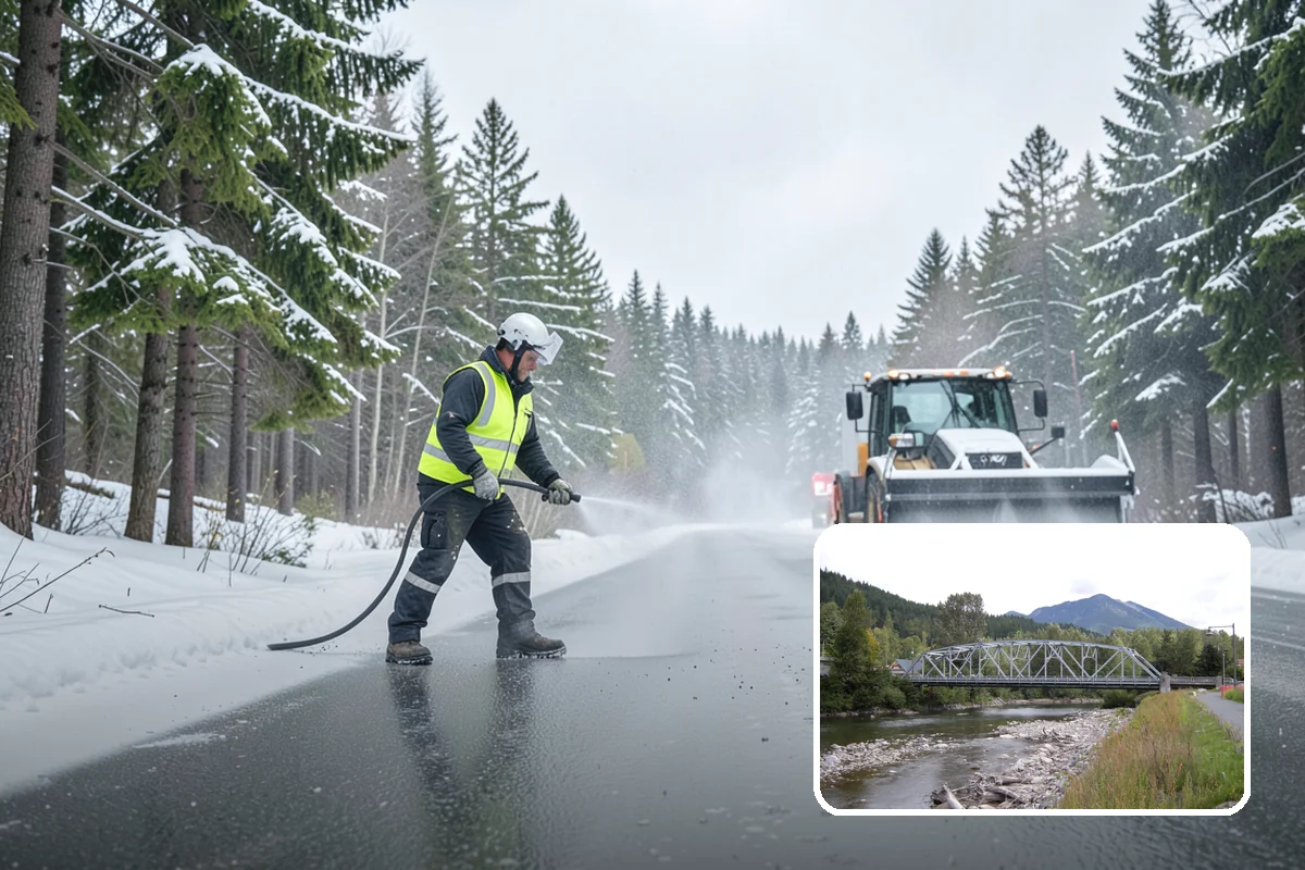 Senior Living Community Parking Lot Snow Removal in Skykomish, King County, WA - Residents and visitors cross cleared, deiced surfaces to reduce falls