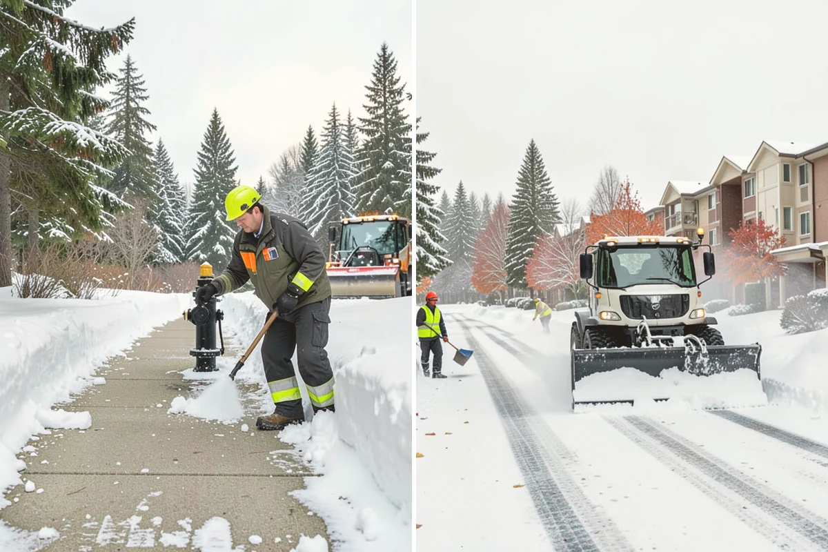 Senior Living Community Parking Lot Snow Removal in Snohomish, Snohomish County, WA - Identify ambulance routes, ADA spaces, and covered entries with staff
