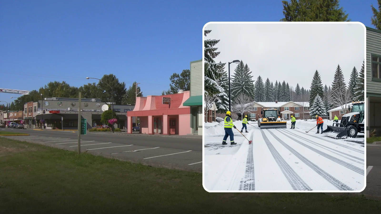 Senior Living Community Parking Lot Snow Removal in Snoqualmie, King County, WA - We clear senior living lots with extra care for residents, visitors, and ambulances during Western Washington winters.