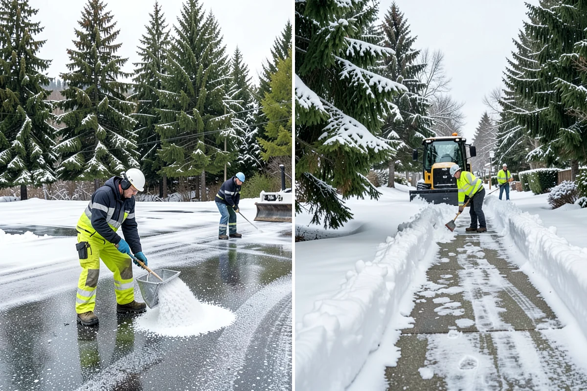 Senior Living Community Parking Lot Snow Removal in Snoqualmie, King County, WA - Identify ambulance routes, ADA spaces, and covered entries with staff