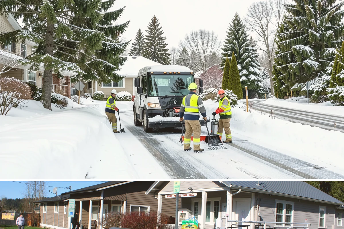 Senior Living Community Parking Lot Snow Removal in South Prairie, Pierce County, WA - Senior living lots in the Puget Sound region need the most careful service from December through February, when freeze-thaw ice...