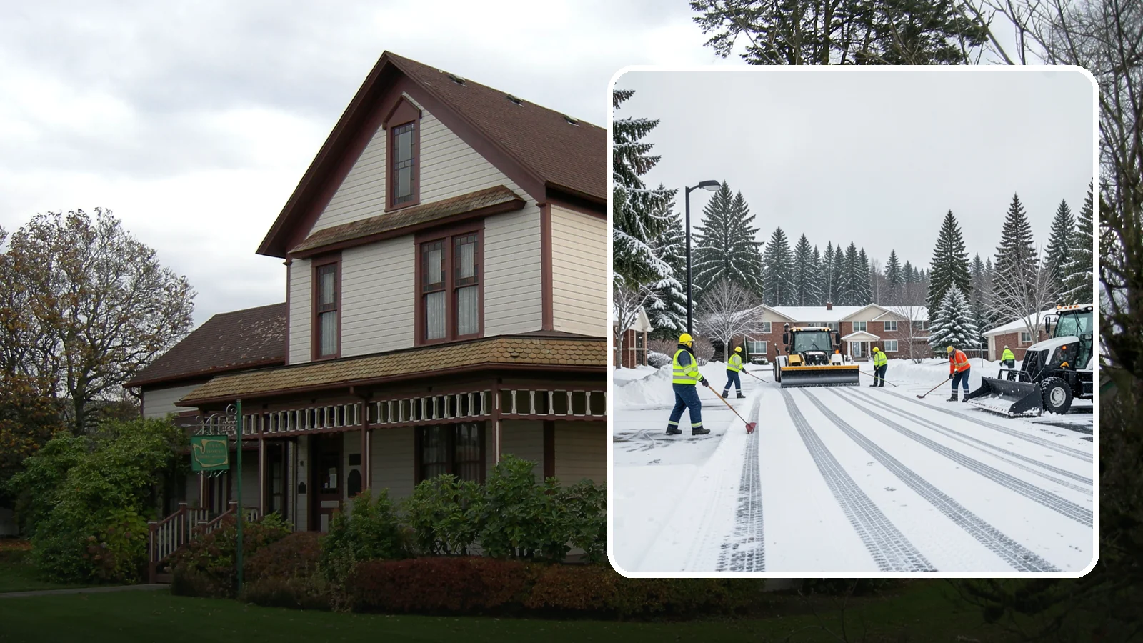 Senior Living Community Parking Lot Snow Removal in Sumner, Pierce County, WA - We clear senior living lots with extra care for residents, visitors, and ambulances during Western Washington winters.