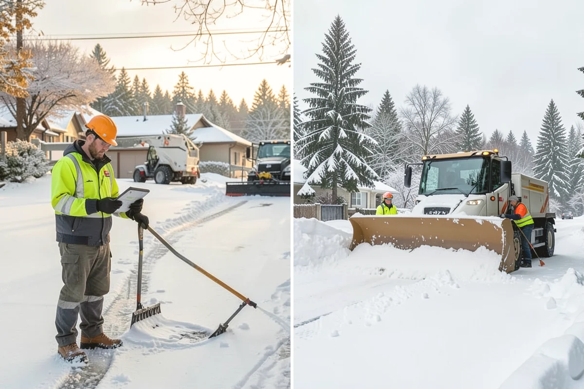 Senior Living Community Parking Lot Snow Removal in Tacoma, Pierce County, WA - Identify ambulance routes, ADA spaces, and covered entries with staff