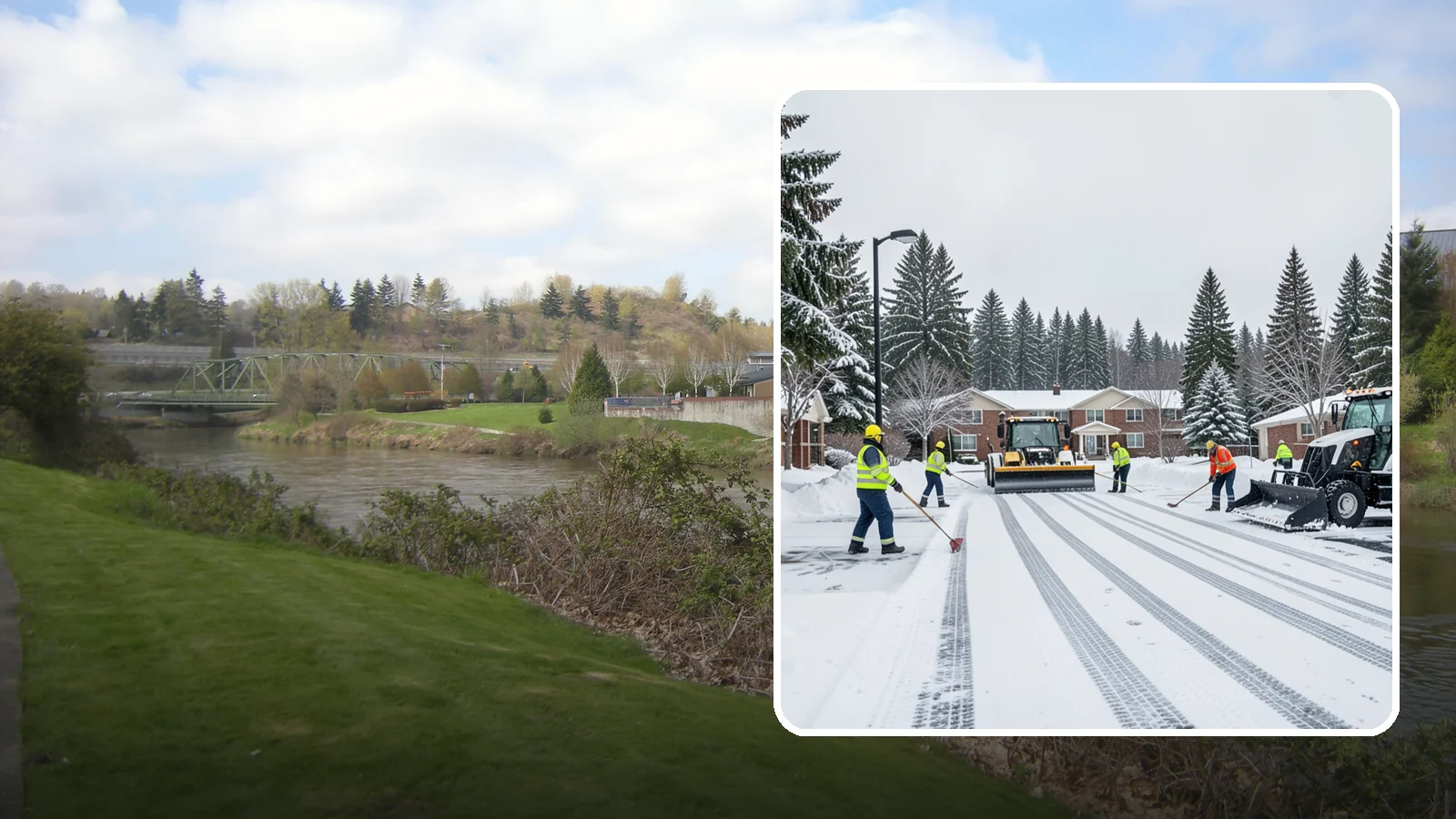 Senior Living Community Parking Lot Snow Removal in Tukwila, King County, WA - We clear senior living lots with extra care for residents, visitors, and ambulances during Western Washington winters.