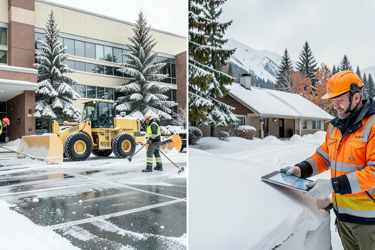 Senior Living Community Sidewalk Clearing in Arlington, Snohomish County, WA - Clear resident entrances and medical-transport approaches first