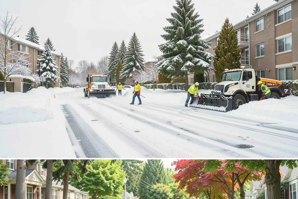 Senior Living Community Sidewalk Clearing in Beaux Arts Village, King County, WA - Senior community demand runs from late fall through February, with any freeze warranting immediate, thorough clearing given...