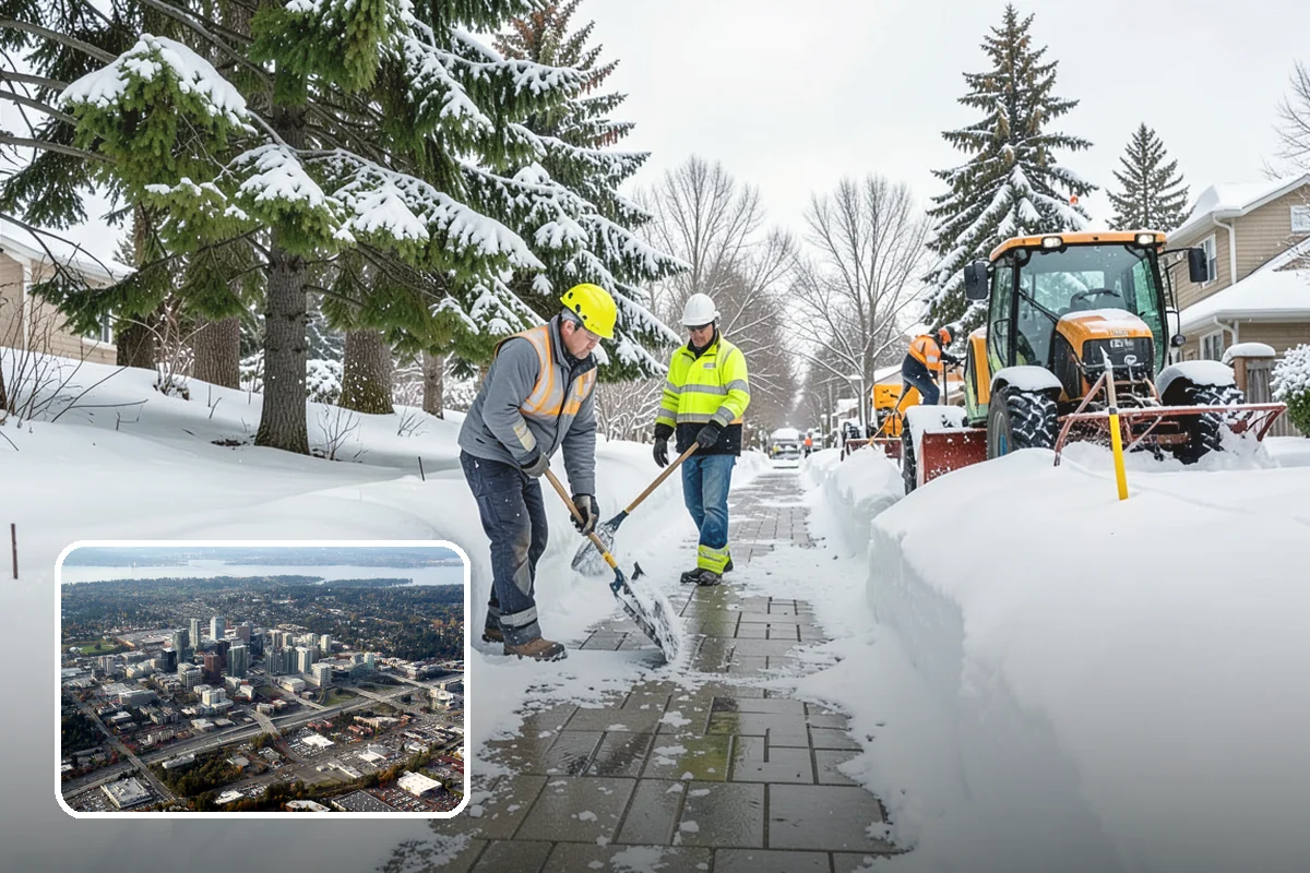Senior Living Community Sidewalk Clearing in Bellevue, King County, WA - Protects the highest-risk population from life-changing falls
