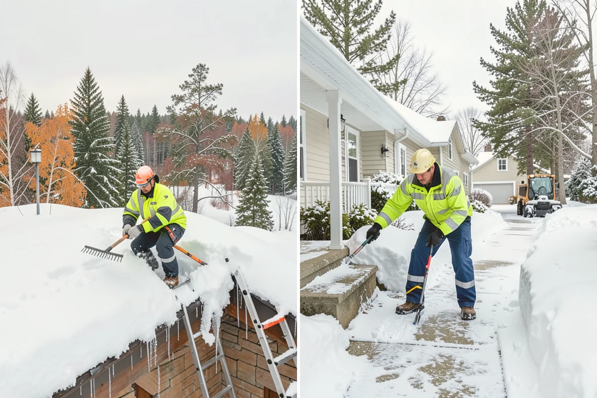 Senior Living Community Sidewalk Clearing in Bellevue, King County, WA - Clear resident entrances and medical-transport approaches first
