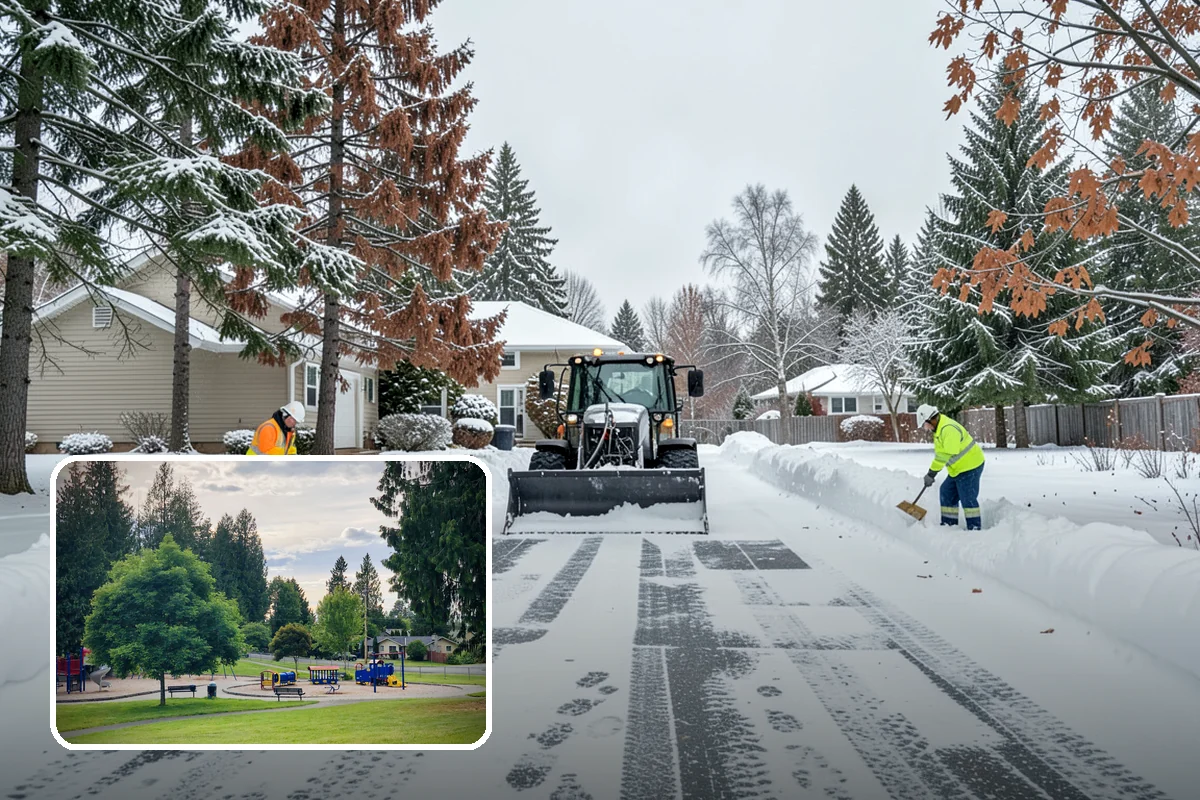 Senior Living Community Sidewalk Clearing in Bonney Lake, Pierce County, WA - Protects the highest-risk population from life-changing falls