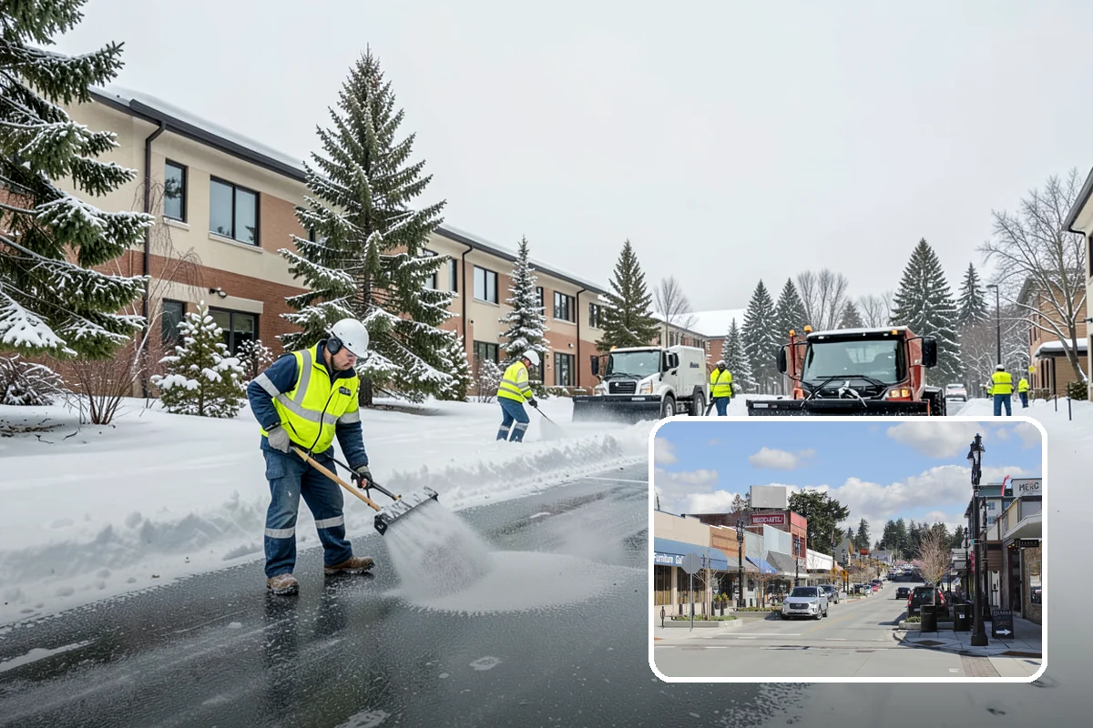 Senior Living Community Sidewalk Clearing in Bothell, King County, WA - Protects the highest-risk population from life-changing falls