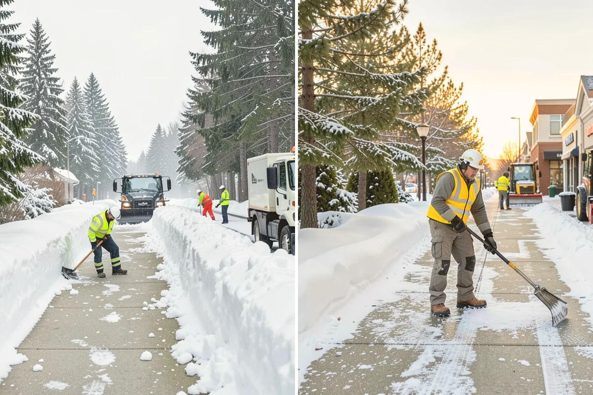 Senior Living Community Sidewalk Clearing in Brier, Snohomish County, WA - Clear resident entrances and medical-transport approaches first