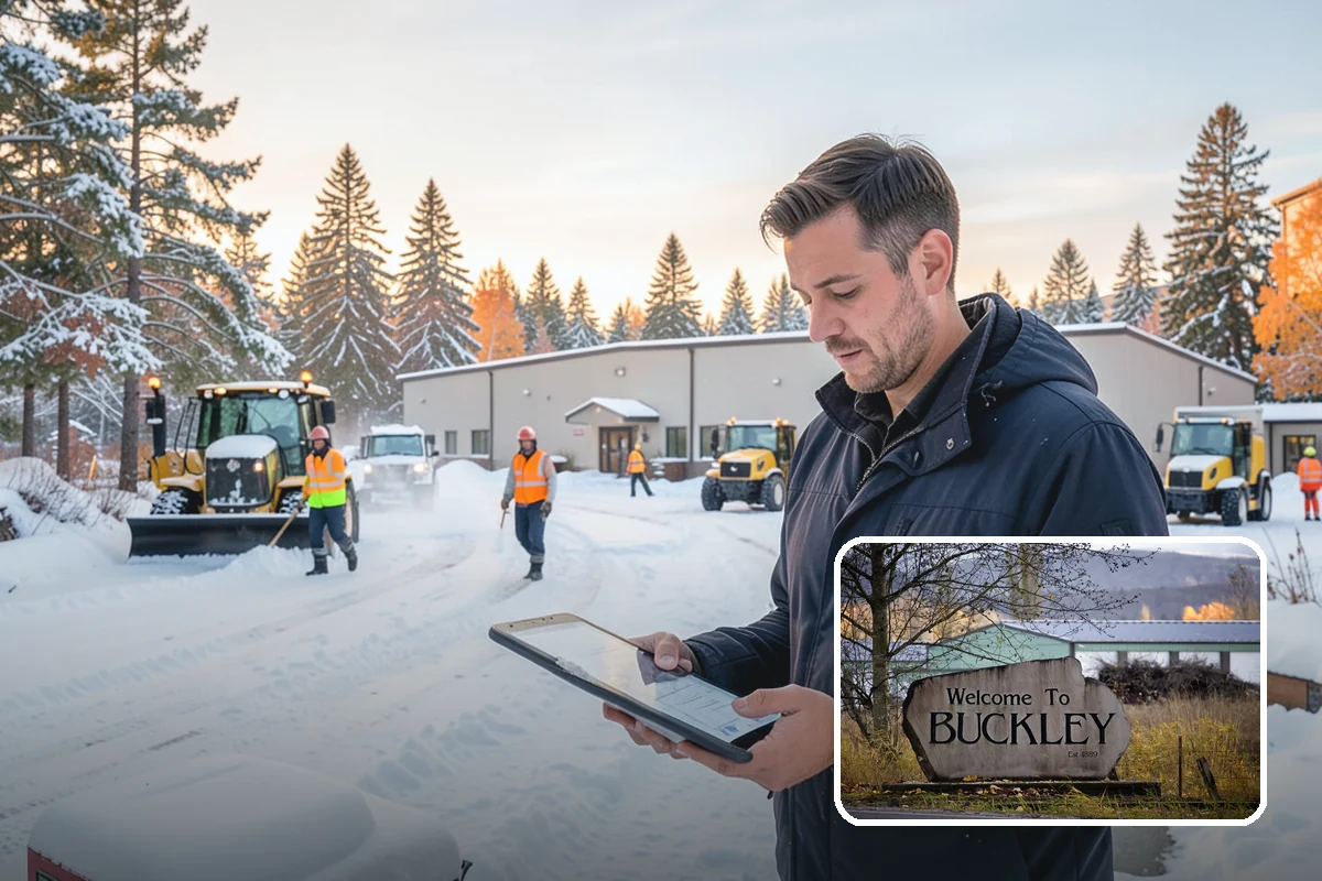 Senior Living Community Sidewalk Clearing in Buckley, Pierce County, WA - Protects the highest-risk population from life-changing falls