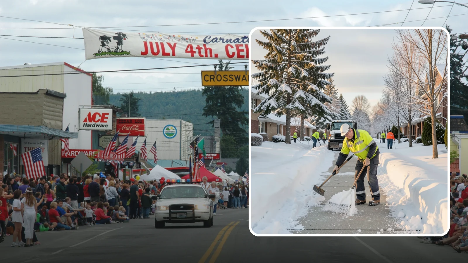 Senior Living Community Sidewalk Clearing in Carnation, King County, WA - High-priority sidewalk clearing for Western Washington senior living communities, protecting residents for whom a single fall can...