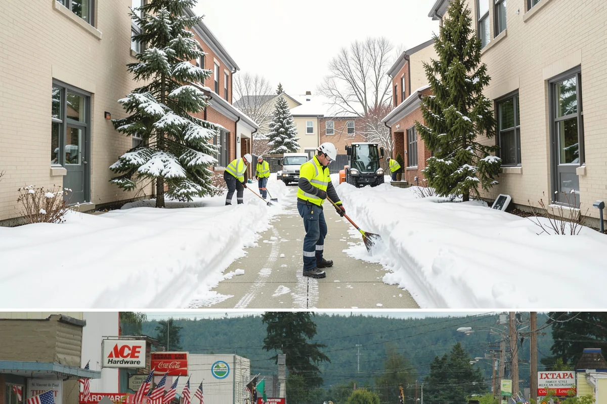 Senior Living Community Sidewalk Clearing in Carnation, King County, WA - Senior community demand runs from late fall through February, with any freeze warranting immediate, thorough clearing given...