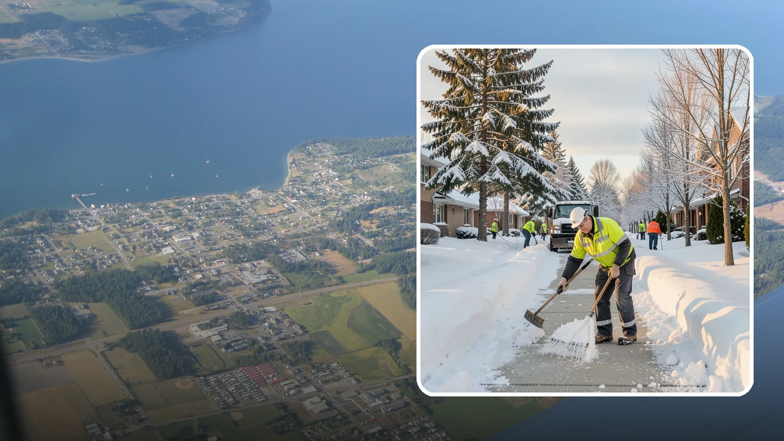 Senior Living Community Sidewalk Clearing in Coupeville, Island County, WA - High-priority sidewalk clearing for Western Washington senior living communities, protecting residents for whom a single fall can...