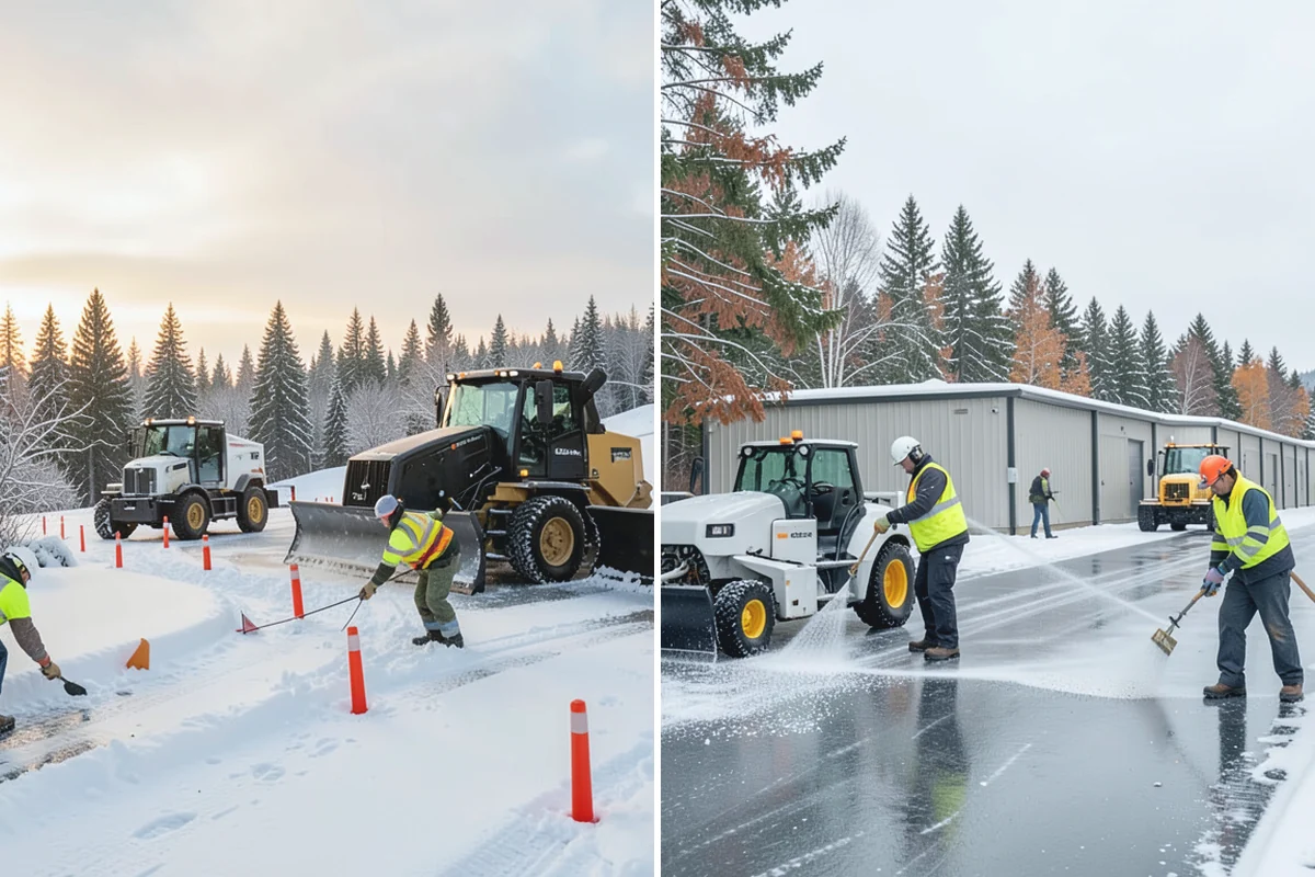 Senior Living Community Sidewalk Clearing in Coupeville, Island County, WA - Clear resident entrances and medical-transport approaches first