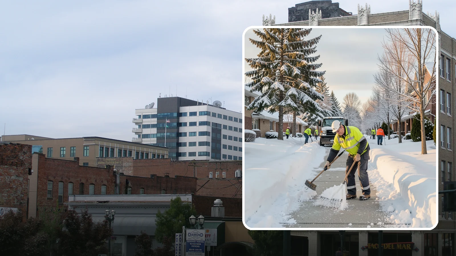 Senior Living Community Sidewalk Clearing in Everett, Snohomish County, WA - High-priority sidewalk clearing for Western Washington senior living communities, protecting residents for whom a single fall can...