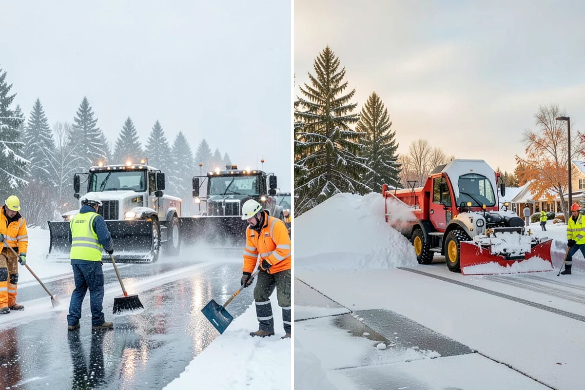 Senior Living Community Sidewalk Clearing in Everett, Snohomish County, WA - Clear resident entrances and medical-transport approaches first