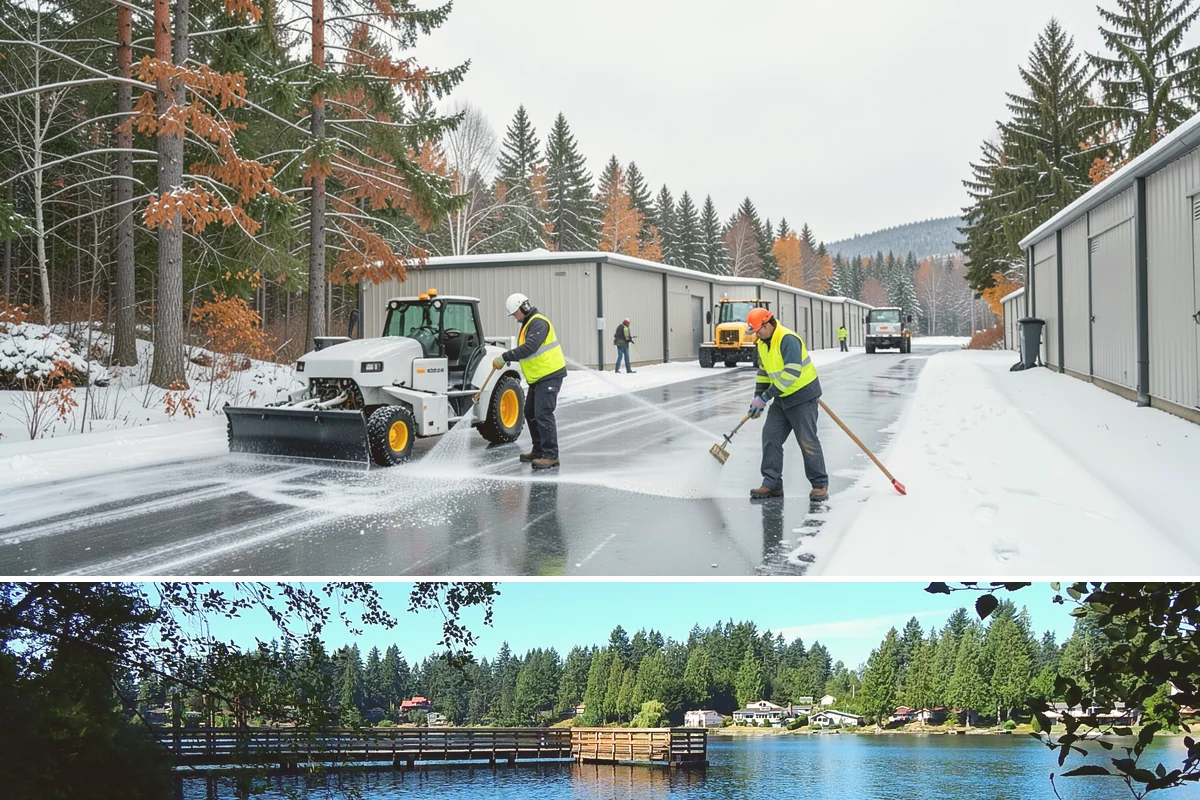 Senior Living Community Sidewalk Clearing in Federal Way, King County, WA - Senior community demand runs from late fall through February, with any freeze warranting immediate, thorough clearing given...