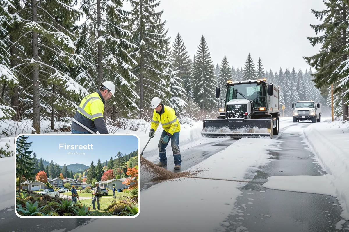 Senior Living Community Sidewalk Clearing in Fircrest, Pierce County, WA - Protects the highest-risk population from life-changing falls