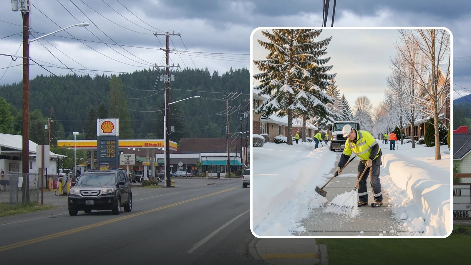 Senior Living Community Sidewalk Clearing in Granite Falls, Snohomish County, WA - High-priority sidewalk clearing for Western Washington senior living communities, protecting residents for whom a single fall can...