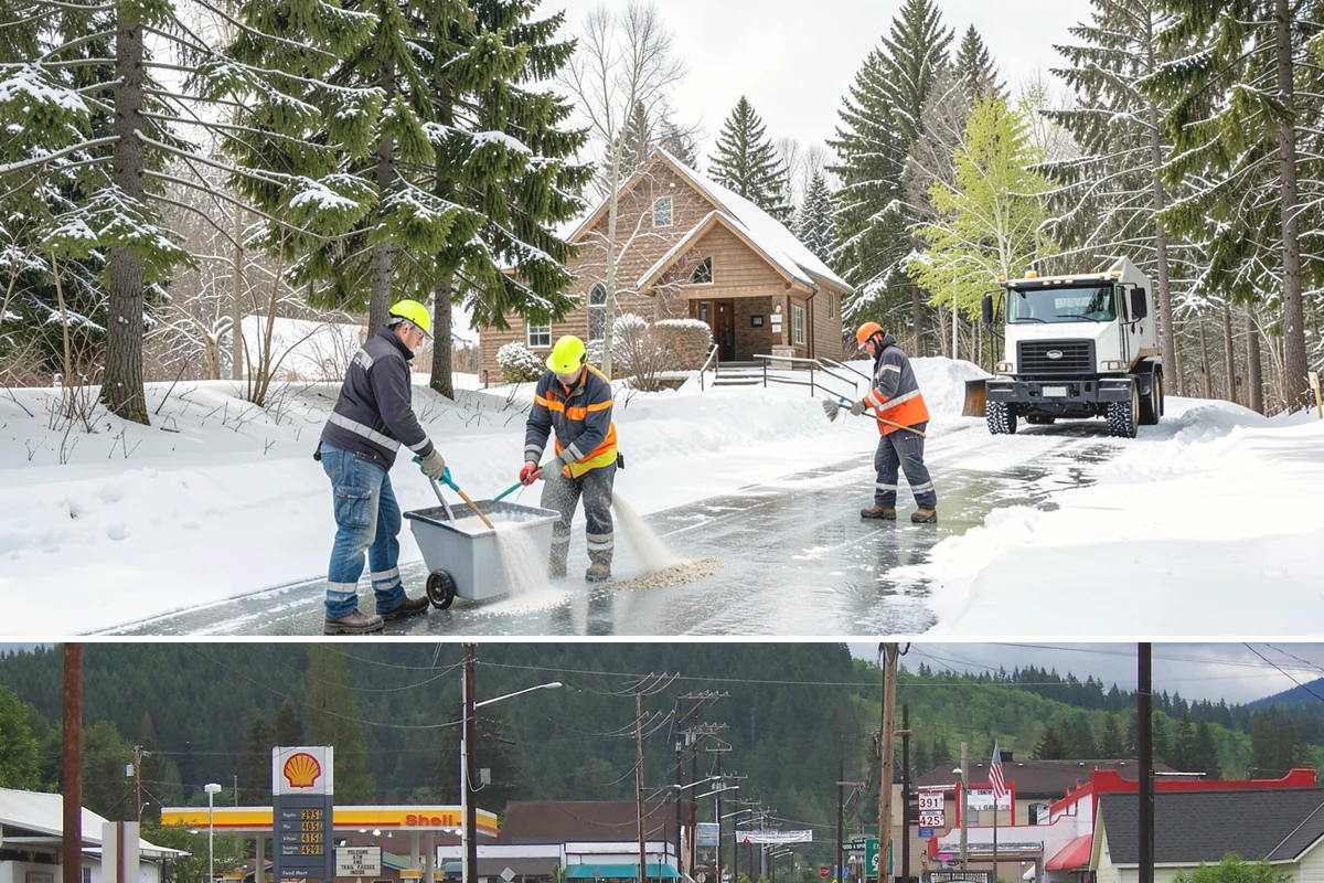 Senior Living Community Sidewalk Clearing in Granite Falls, Snohomish County, WA - Senior community demand runs from late fall through February, with any freeze warranting immediate, thorough clearing given...