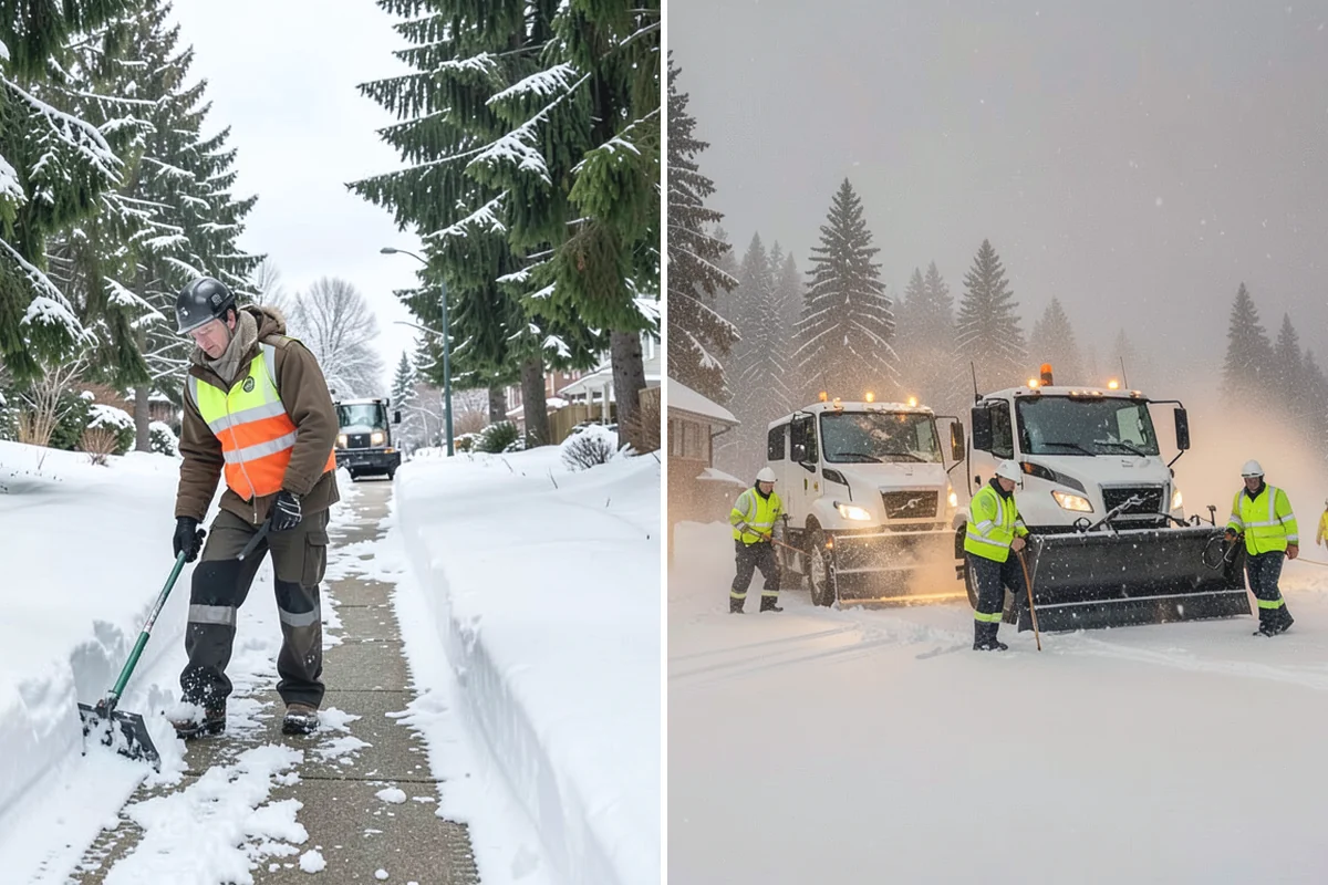 Senior Living Community Sidewalk Clearing in Hamilton, Skagit County, WA - Clear resident entrances and medical-transport approaches first