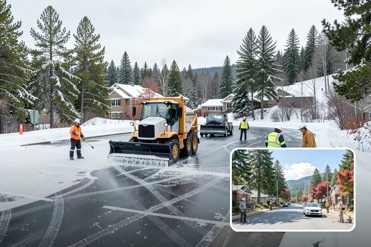 Senior Living Community Sidewalk Clearing in Hunts Point, King County, WA - Protects the highest-risk population from life-changing falls
