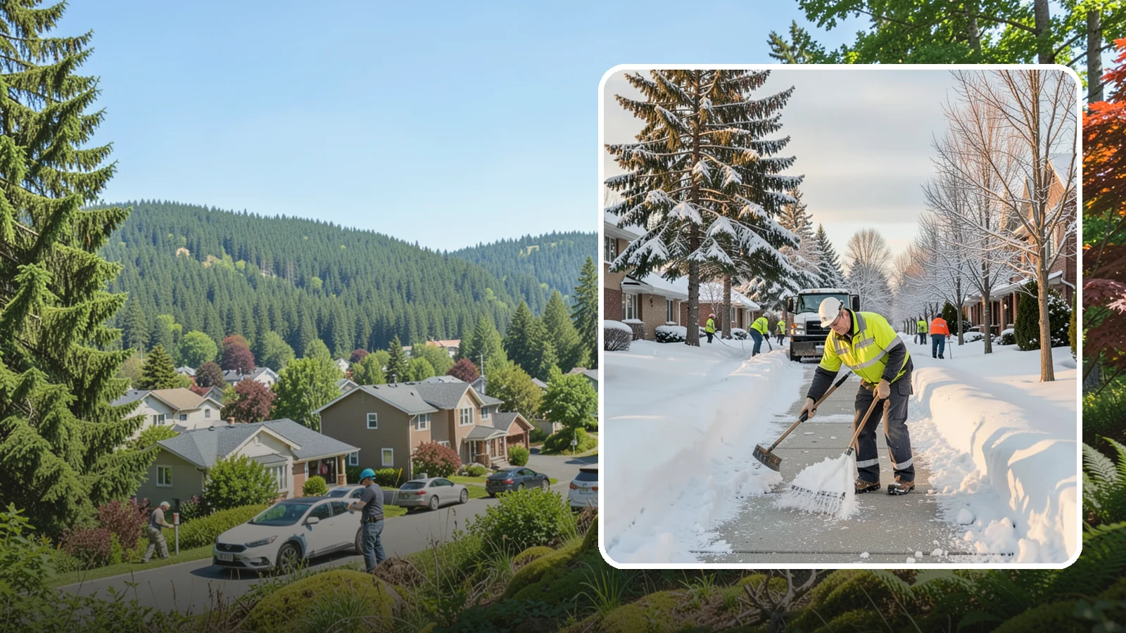 Senior Living Community Sidewalk Clearing in Index, Snohomish County, WA - High-priority sidewalk clearing for Western Washington senior living communities, protecting residents for whom a single fall can...