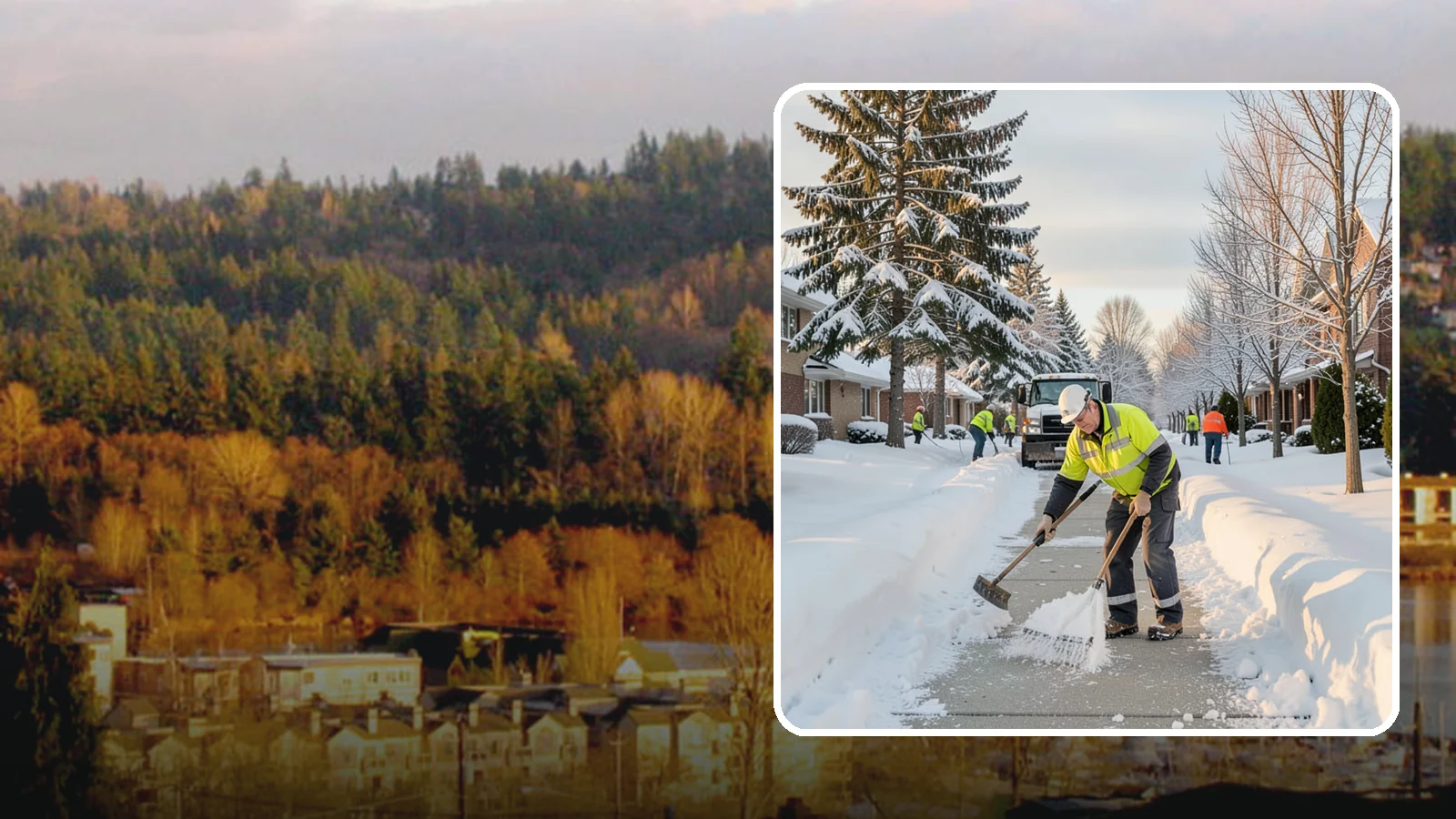 Senior Living Community Sidewalk Clearing in Kenmore, King County, WA - High-priority sidewalk clearing for Western Washington senior living communities, protecting residents for whom a single fall can...