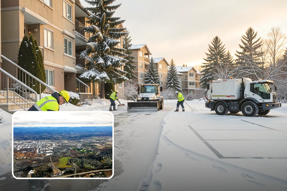 Senior Living Community Sidewalk Clearing in Kent, King County, WA - Protects the highest-risk population from life-changing falls