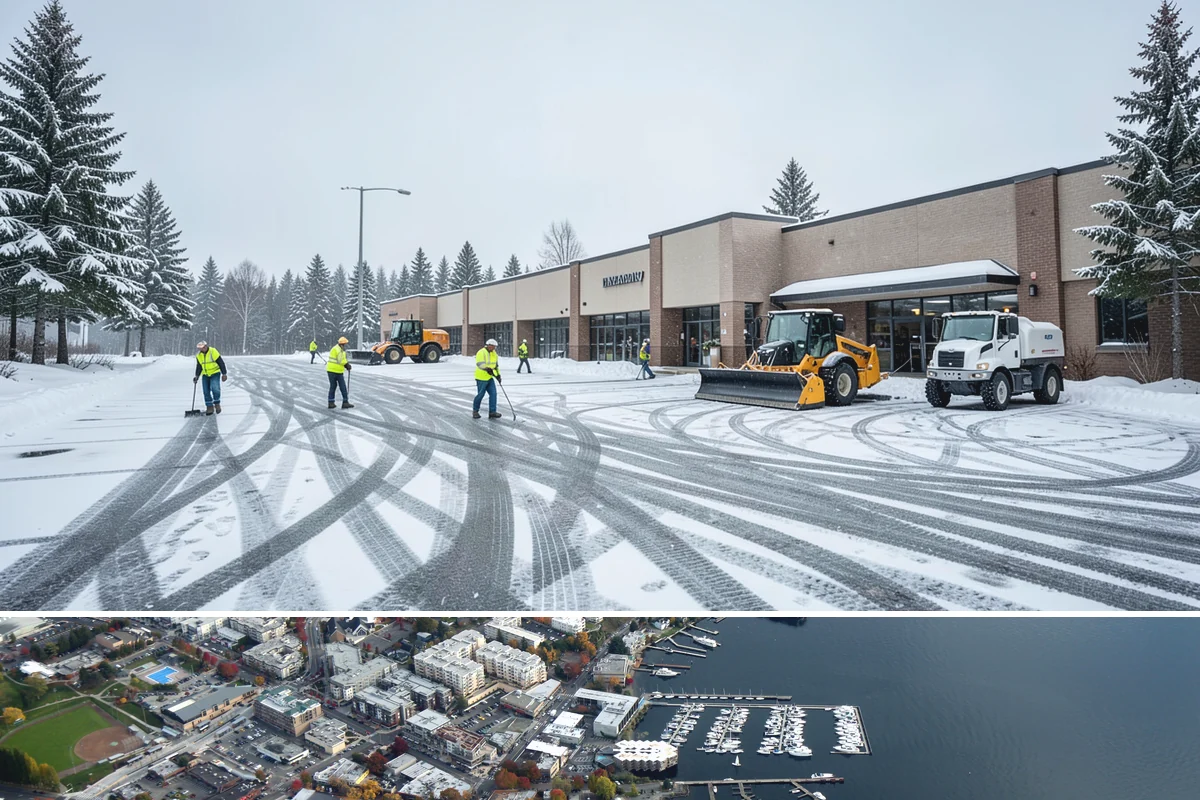 Senior Living Community Sidewalk Clearing in Kirkland, King County, WA - Senior community demand runs from late fall through February, with any freeze warranting immediate, thorough clearing given...