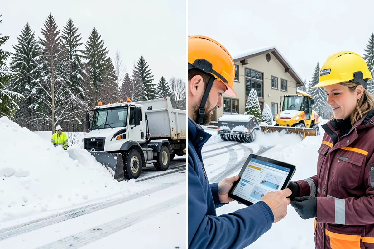 Senior Living Community Sidewalk Clearing in Lake Forest Park, King County, WA - Clear resident entrances and medical-transport approaches first