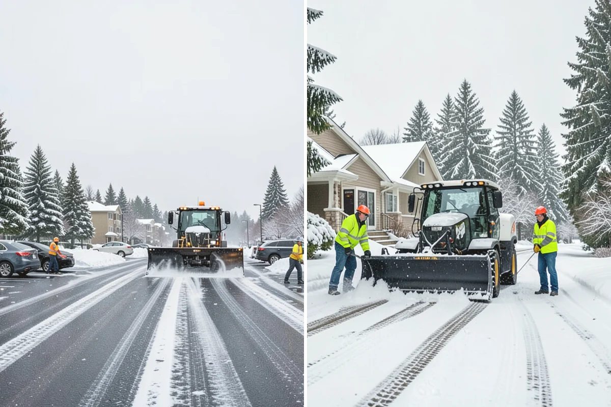 Senior Living Community Sidewalk Clearing in Lake Stevens, Snohomish County, WA - Clear resident entrances and medical-transport approaches first