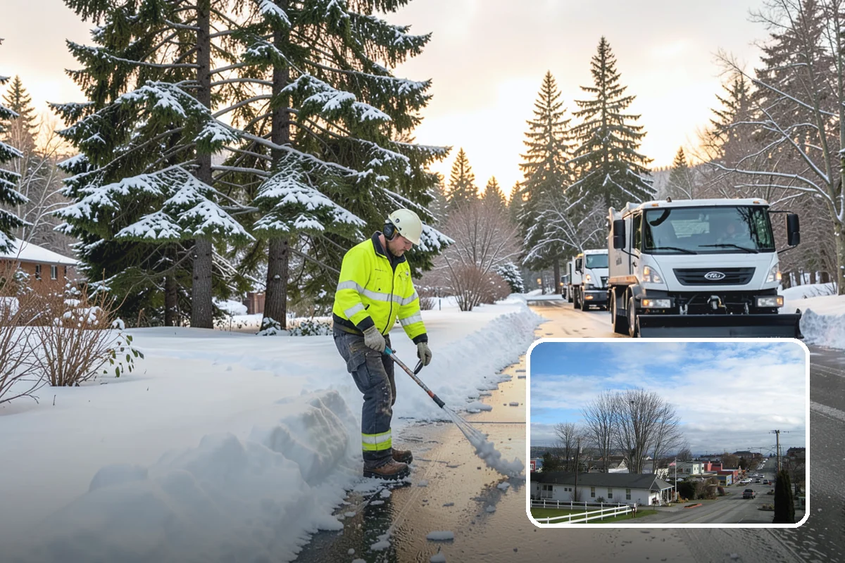 Senior Living Community Sidewalk Clearing in Langley, Island County, WA - Protects the highest-risk population from life-changing falls