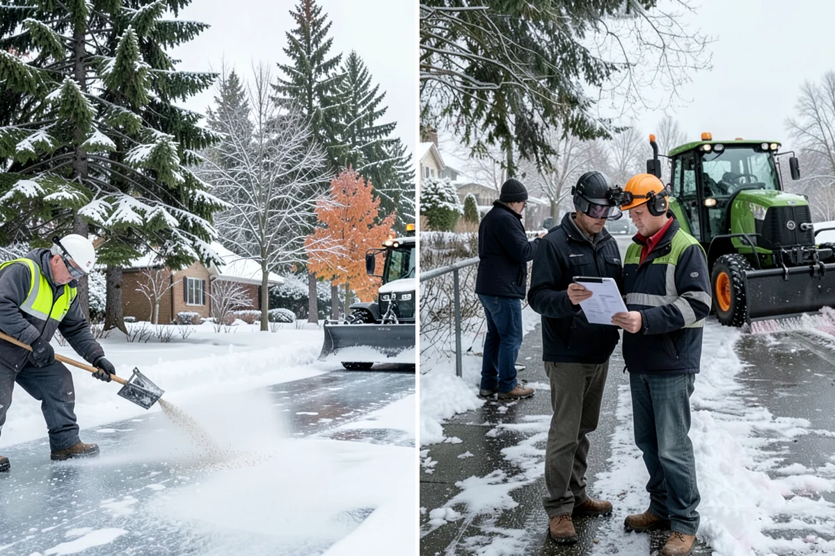 Senior Living Community Sidewalk Clearing in Lyman, Skagit County, WA - Clear resident entrances and medical-transport approaches first