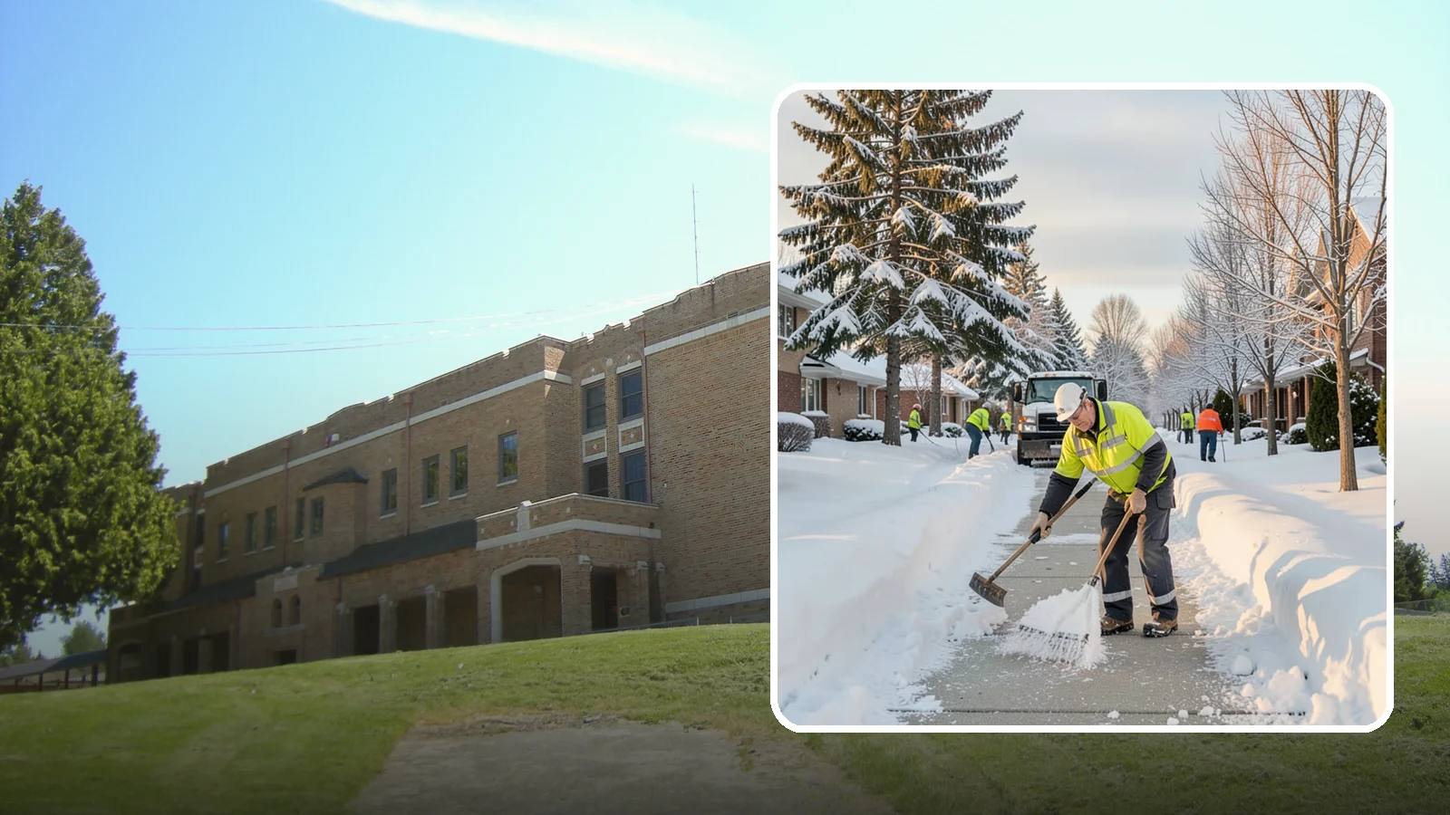 Senior Living Community Sidewalk Clearing in Maple Valley, King County, WA - High-priority sidewalk clearing for Western Washington senior living communities, protecting residents for whom a single fall can...
