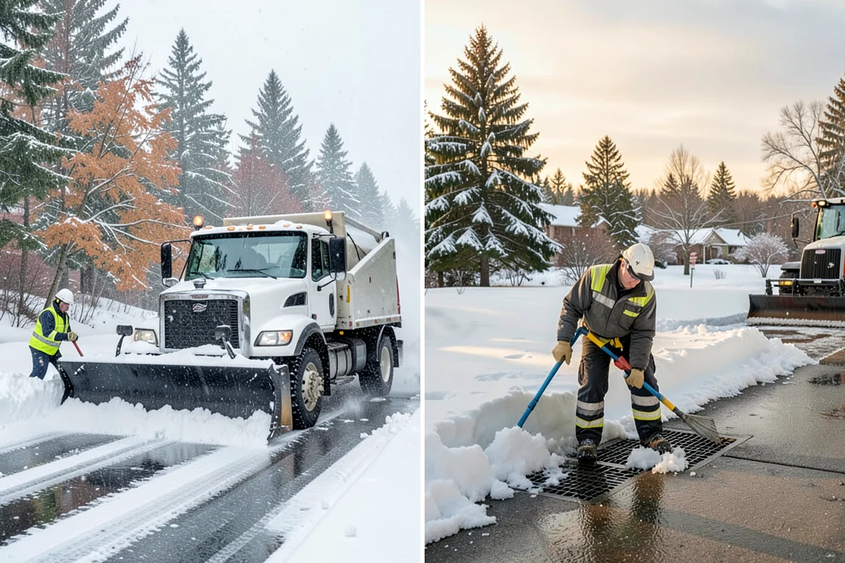 Senior Living Community Sidewalk Clearing in Maple Valley, King County, WA - Clear resident entrances and medical-transport approaches first