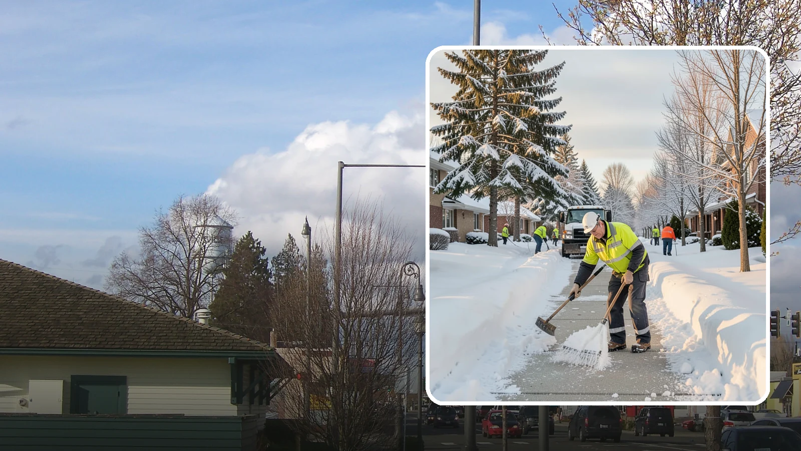 Senior Living Community Sidewalk Clearing in Marysville, Snohomish County, WA - High-priority sidewalk clearing for Western Washington senior living communities, protecting residents for whom a single fall can...