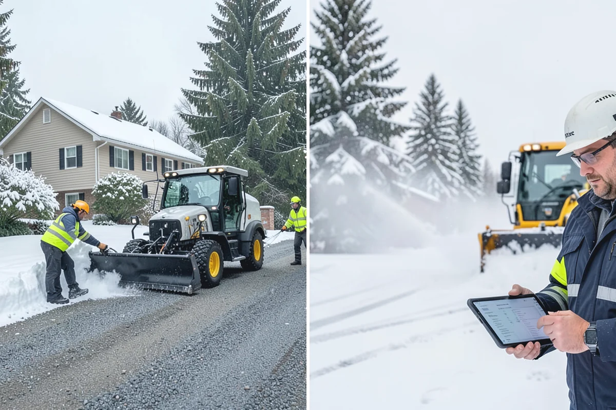 Senior Living Community Sidewalk Clearing in Marysville, Snohomish County, WA - Clear resident entrances and medical-transport approaches first