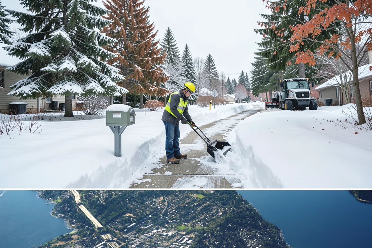 Senior Living Community Sidewalk Clearing in Mercer Island, King County, WA - Senior community demand runs from late fall through February, with any freeze warranting immediate, thorough clearing given...