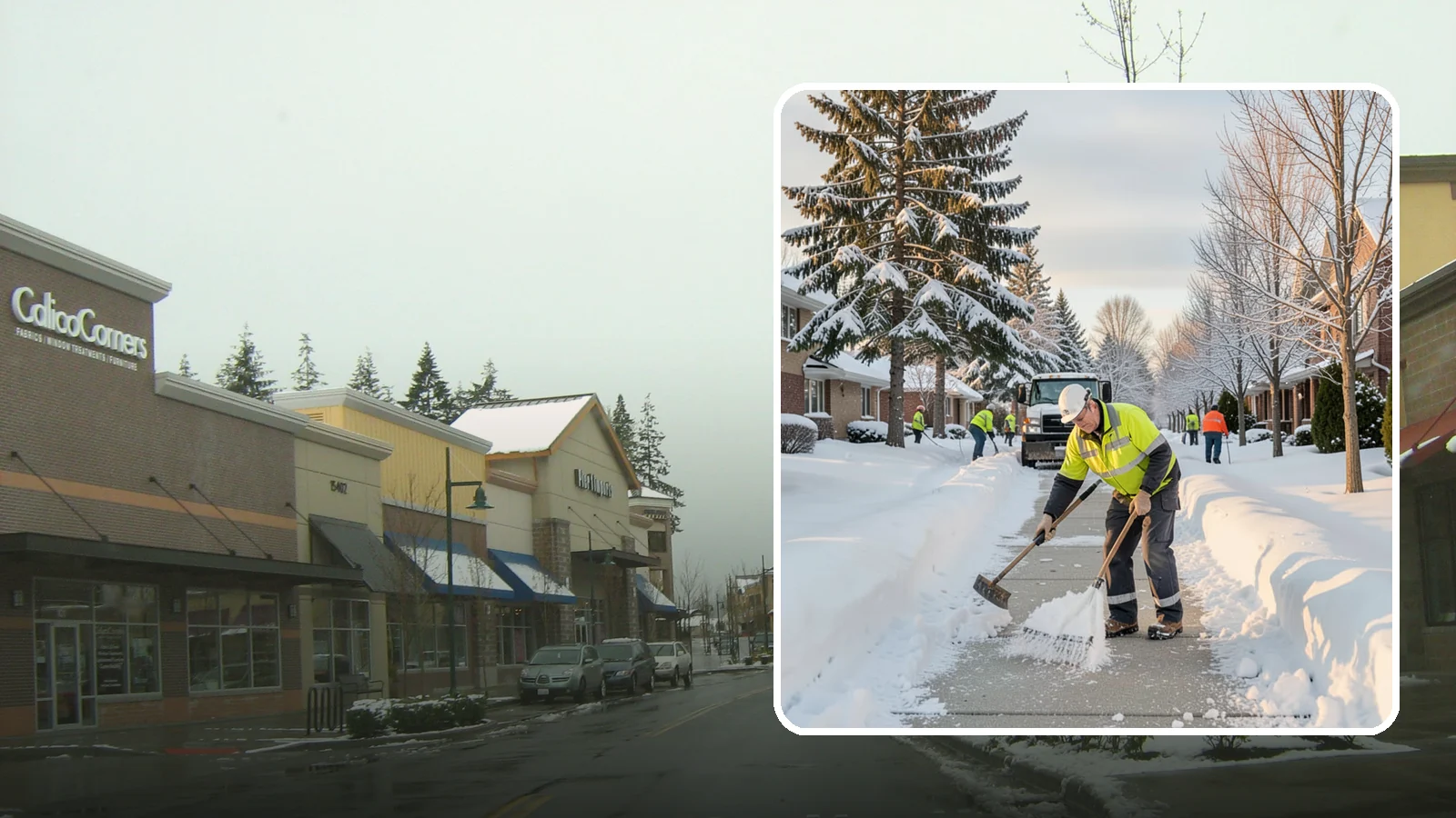 Senior Living Community Sidewalk Clearing in Mill Creek, Snohomish County, WA - High-priority sidewalk clearing for Western Washington senior living communities, protecting residents for whom a single fall can...