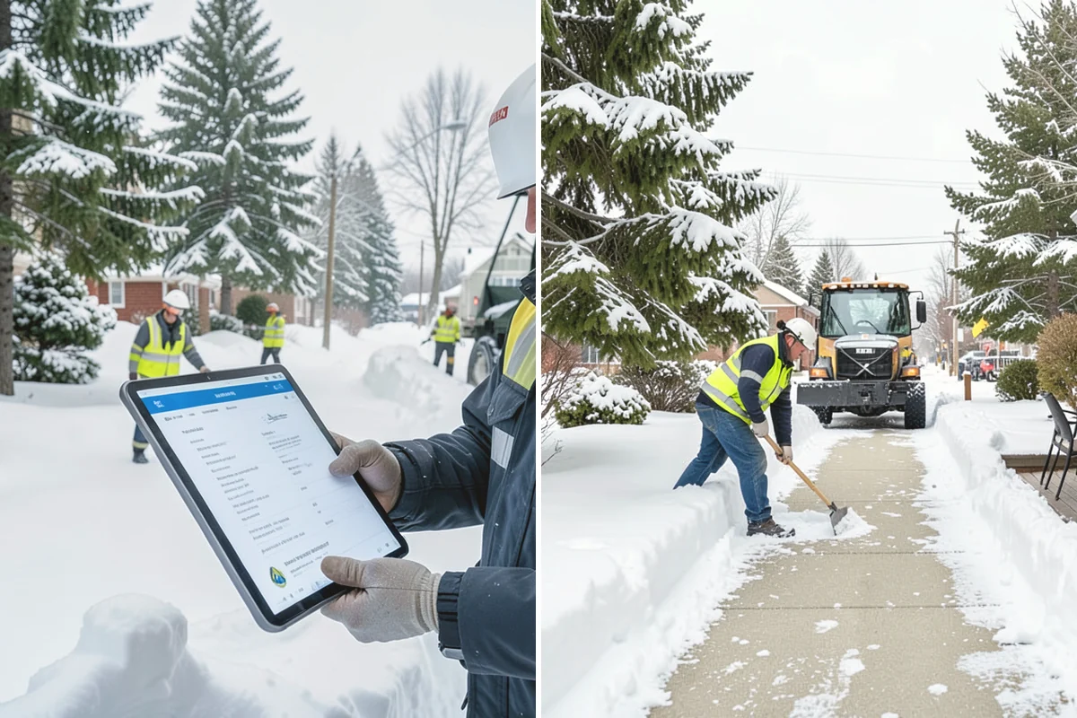 Senior Living Community Sidewalk Clearing in Mill Creek, Snohomish County, WA - Clear resident entrances and medical-transport approaches first