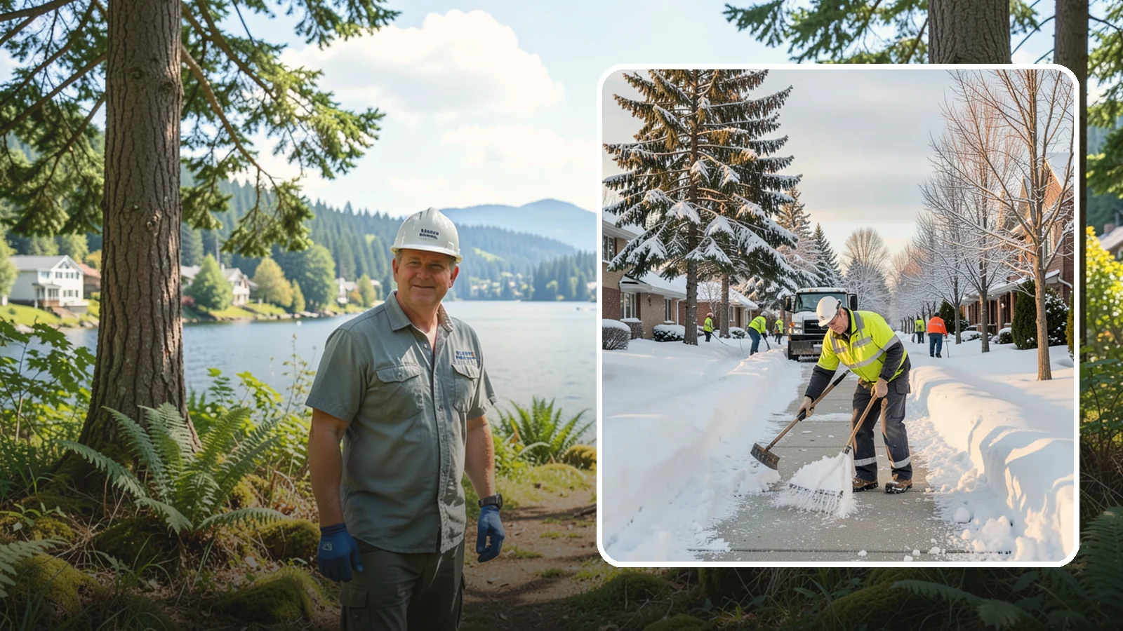 Senior Living Community Sidewalk Clearing in Milton, King County, WA - High-priority sidewalk clearing for Western Washington senior living communities, protecting residents for whom a single fall can...