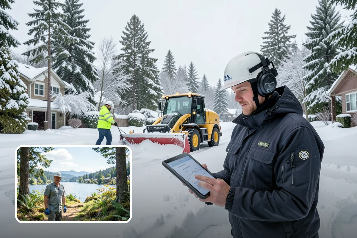 Senior Living Community Sidewalk Clearing in Milton, King County, WA - Protects the highest-risk population from life-changing falls